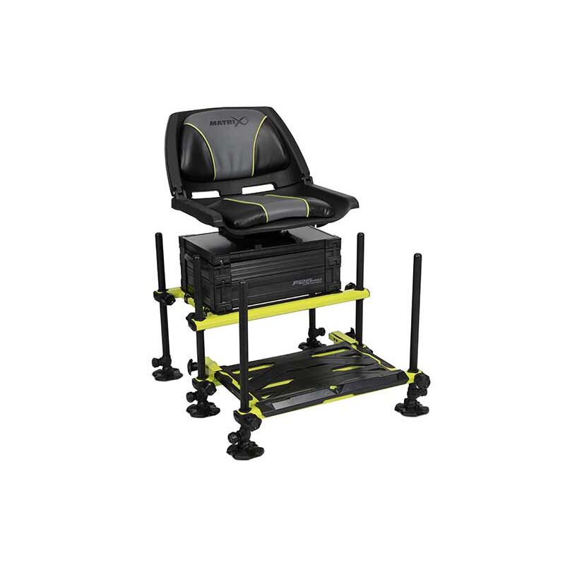 MATRIX :: Scaun Modular Pescuit Matrix F25 Pro Swivel Seatbox Lime Edition